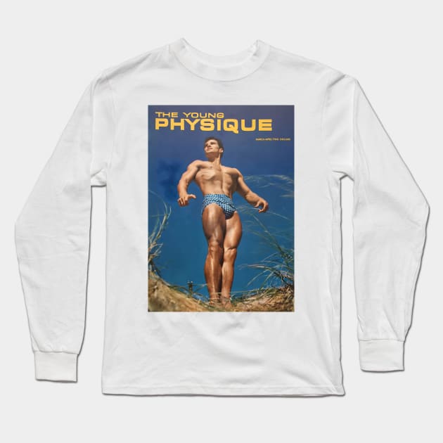 THE YOUNG PHYSIQUE - Vintage Physique Muscle Male Model Magazine Cover Long Sleeve T-Shirt by SNAustralia
